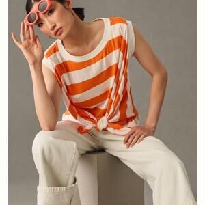 Maeve by Anthropologie Tie-Front Wrap Tee